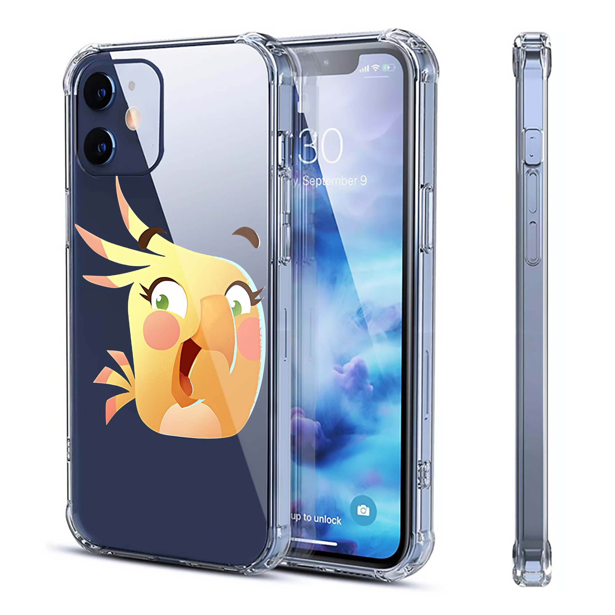 （画像用） Angry Birds アングリーバード 【iPhone 12シリーズ対応】透明スマホケース（クリアソフトケース）